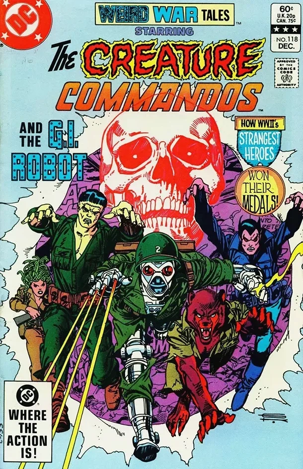 Weird War Tales #118, Standard cover, Giant-Size X-Men #1 homage