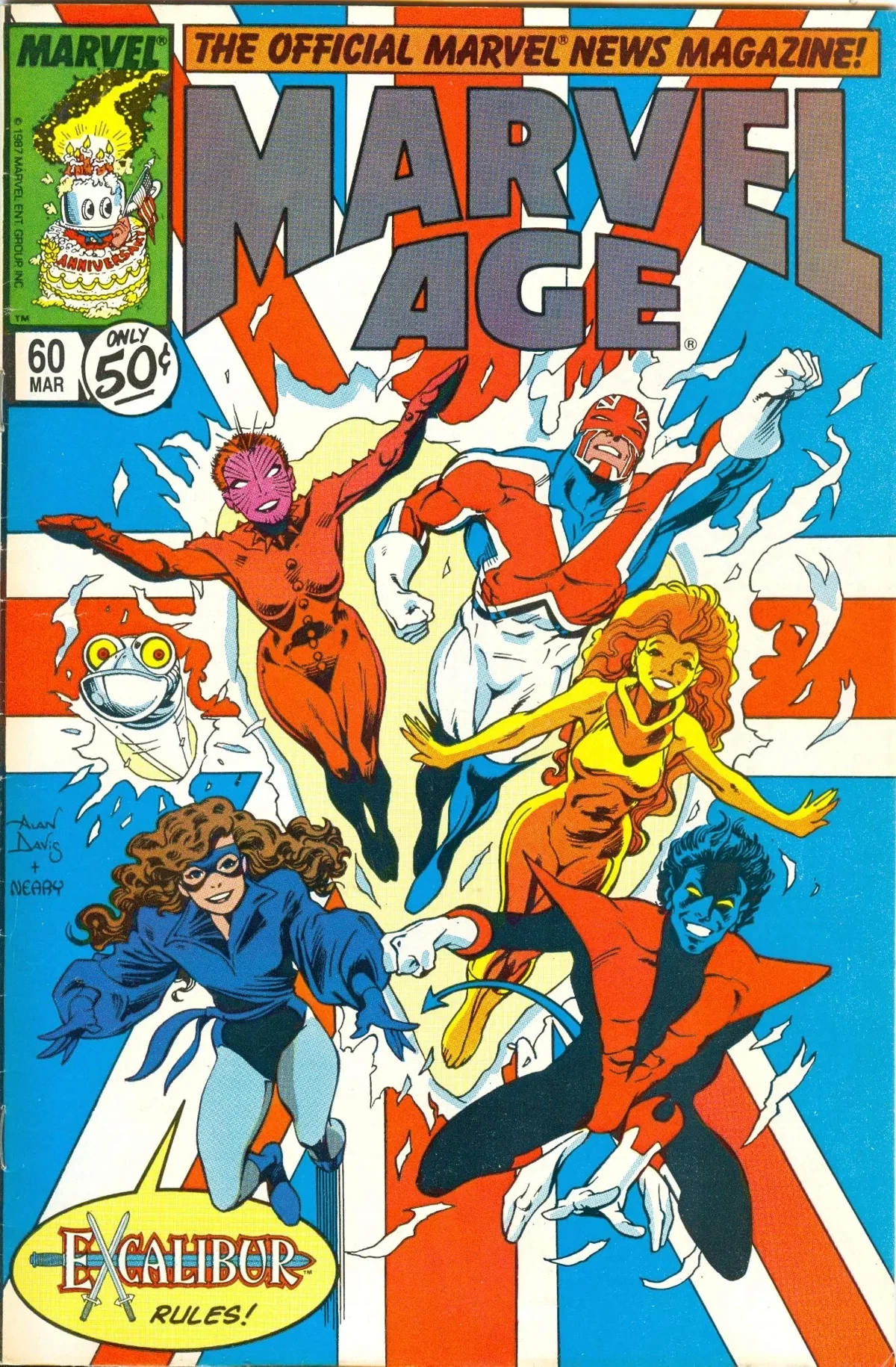 Marvel Age #60, Standard cover, Giant-Size X-Men #1 homage