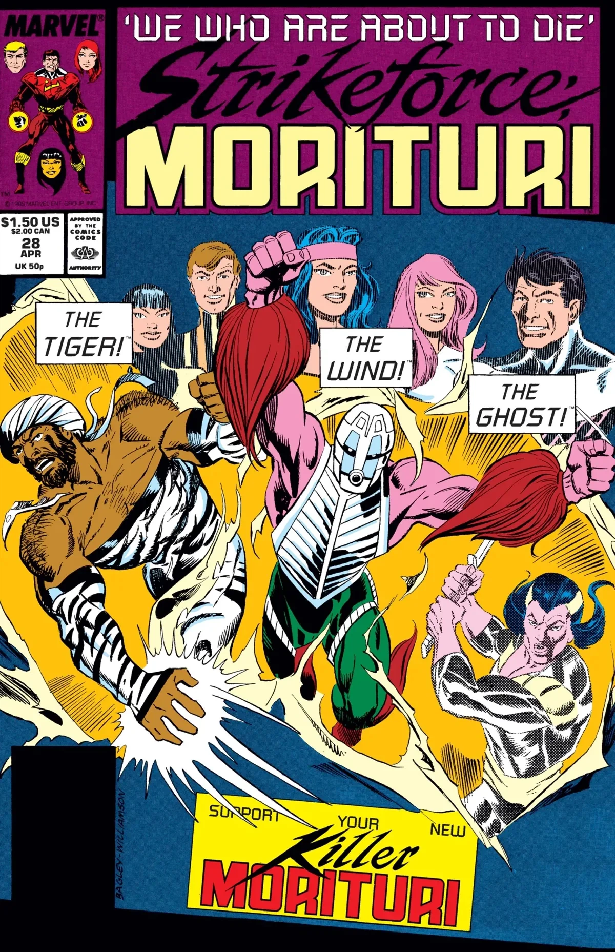Strikeforce: Morituri #28, Standard cover, Giant-Size X-Men #1 homage