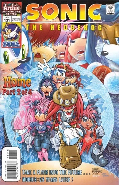 Sonic the Hedgehog #131, Standard cover, Giant-Size X-Men #1 homage