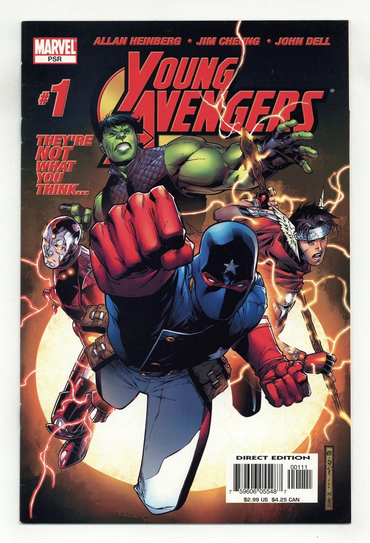 Young Avengers #1, Standard cover, Giant-Size X-Men #1 homage