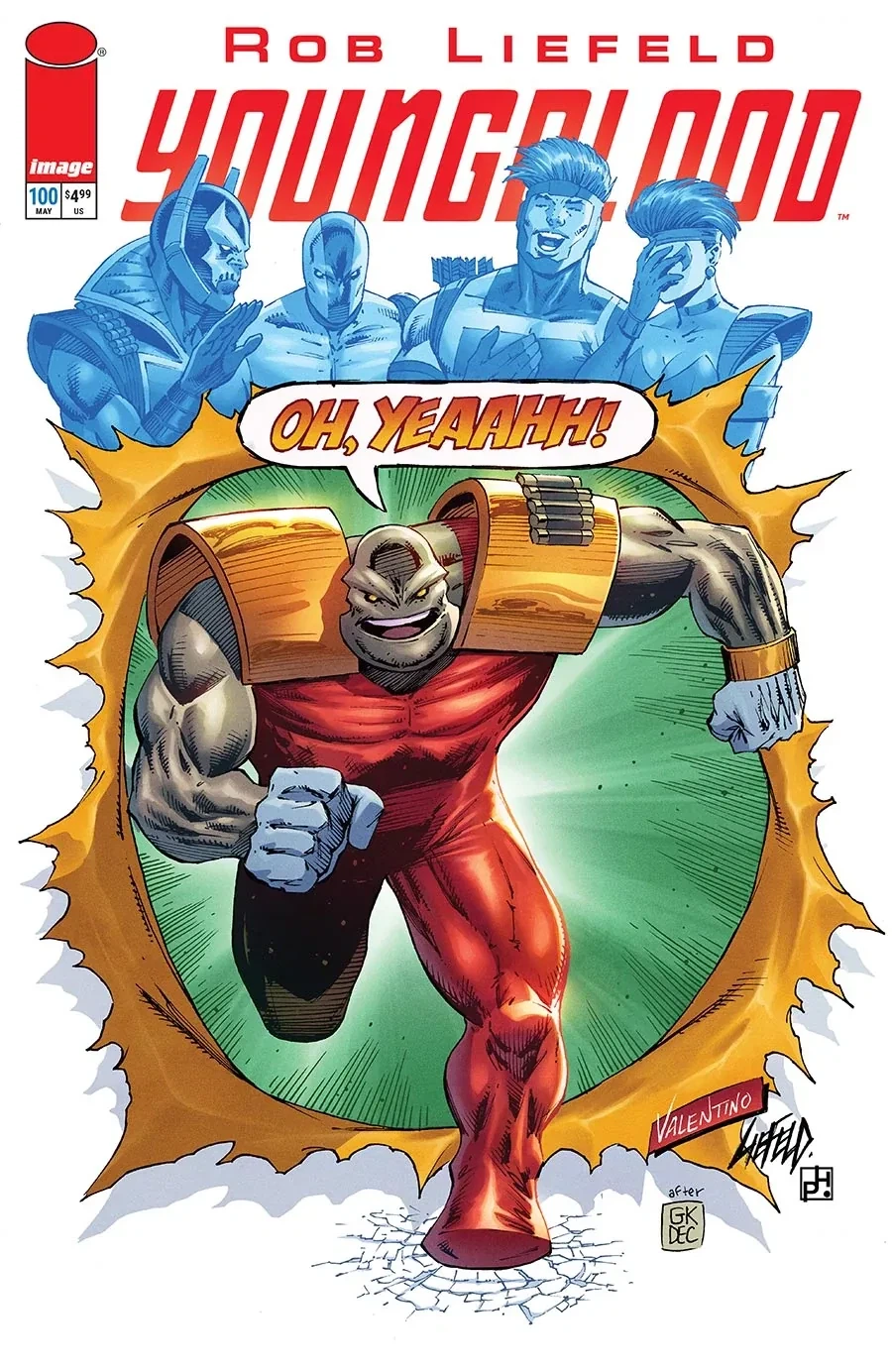 Youngblood #100, Cover H, Giant-Size X-Men #1 homage