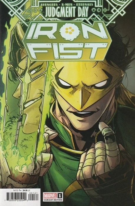 A.X.E.: Iron Fist #1 (Michael YG Variant) cover, an homage to The Incredible Hulk #340