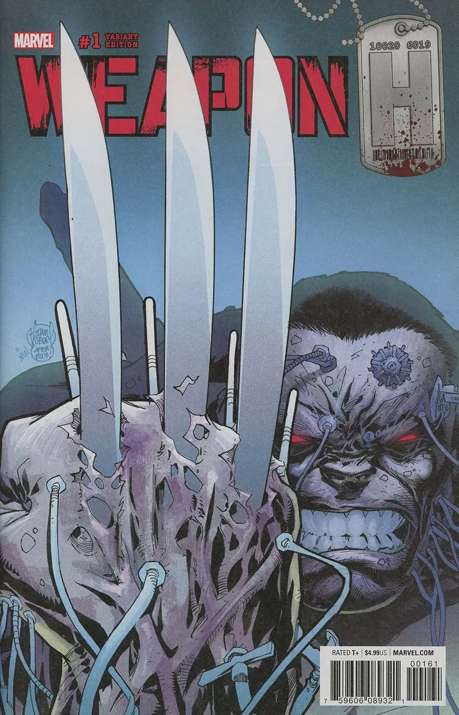 Weapon H #1 Cover D variant 'Wolverine Homage Cover'