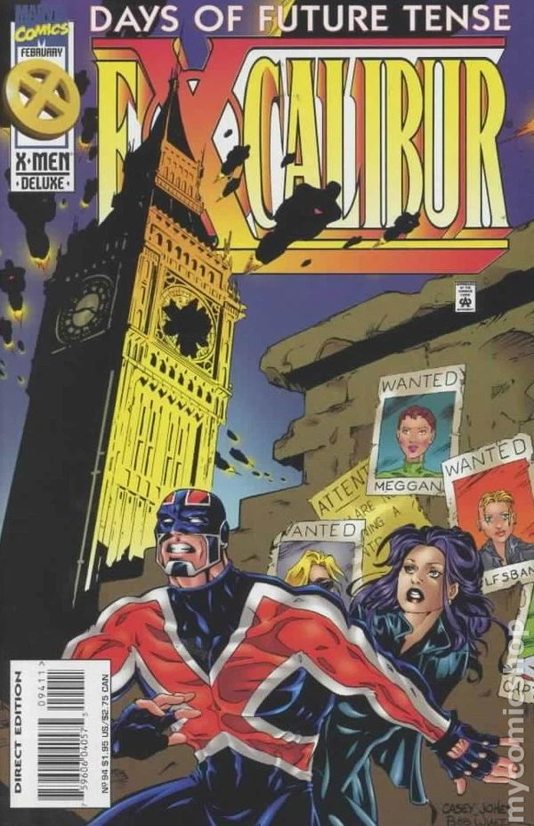 Excalibur #94 cover, an homage to Uncanny X-Men #141