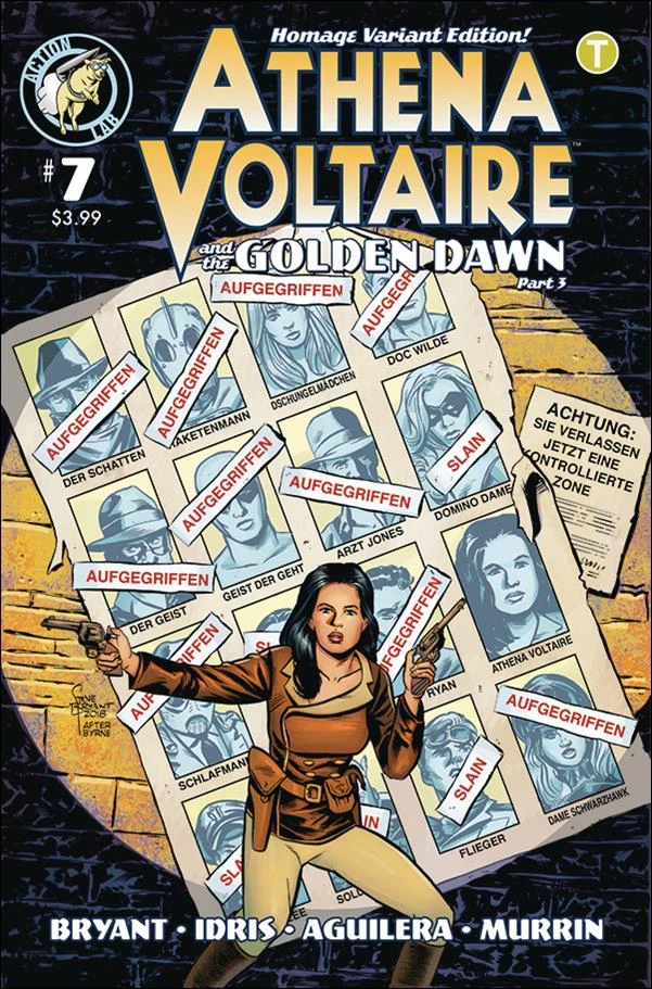 Athena Voltaire #7 (Cover B, Steve Bryant Homage Variant) cover, an homage to Uncanny X-Men #141