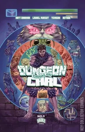 Dungeon Crawler Carl homage to DOOM video-game artwork, cover by Kevin Delgado