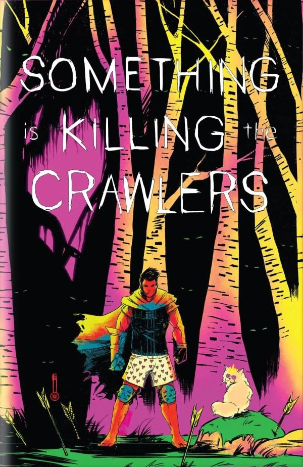 Dungeon Crawler Carl homage to Something Is Killing the Children cover imagery, cover by Joseph Schmalke